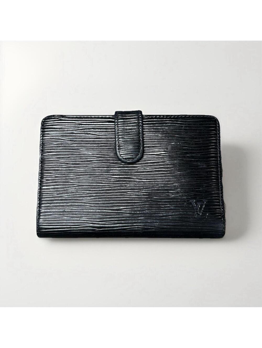 Authentic Louis Vuitton Epi Leather Portefeuille Viennois Wallet Black